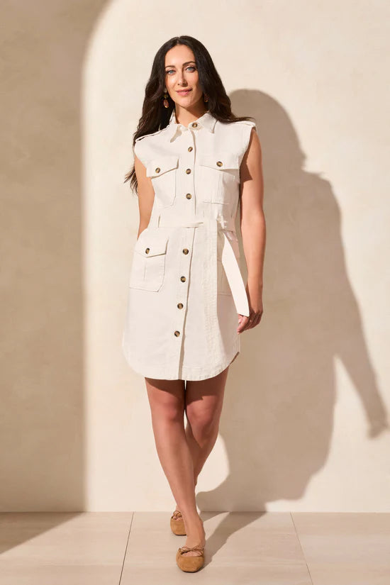 Sleeveless Cargo Dress Coco Milk Coco Milk / S Sleeveless Cargo Dress Coco Milk Coco Milk / S