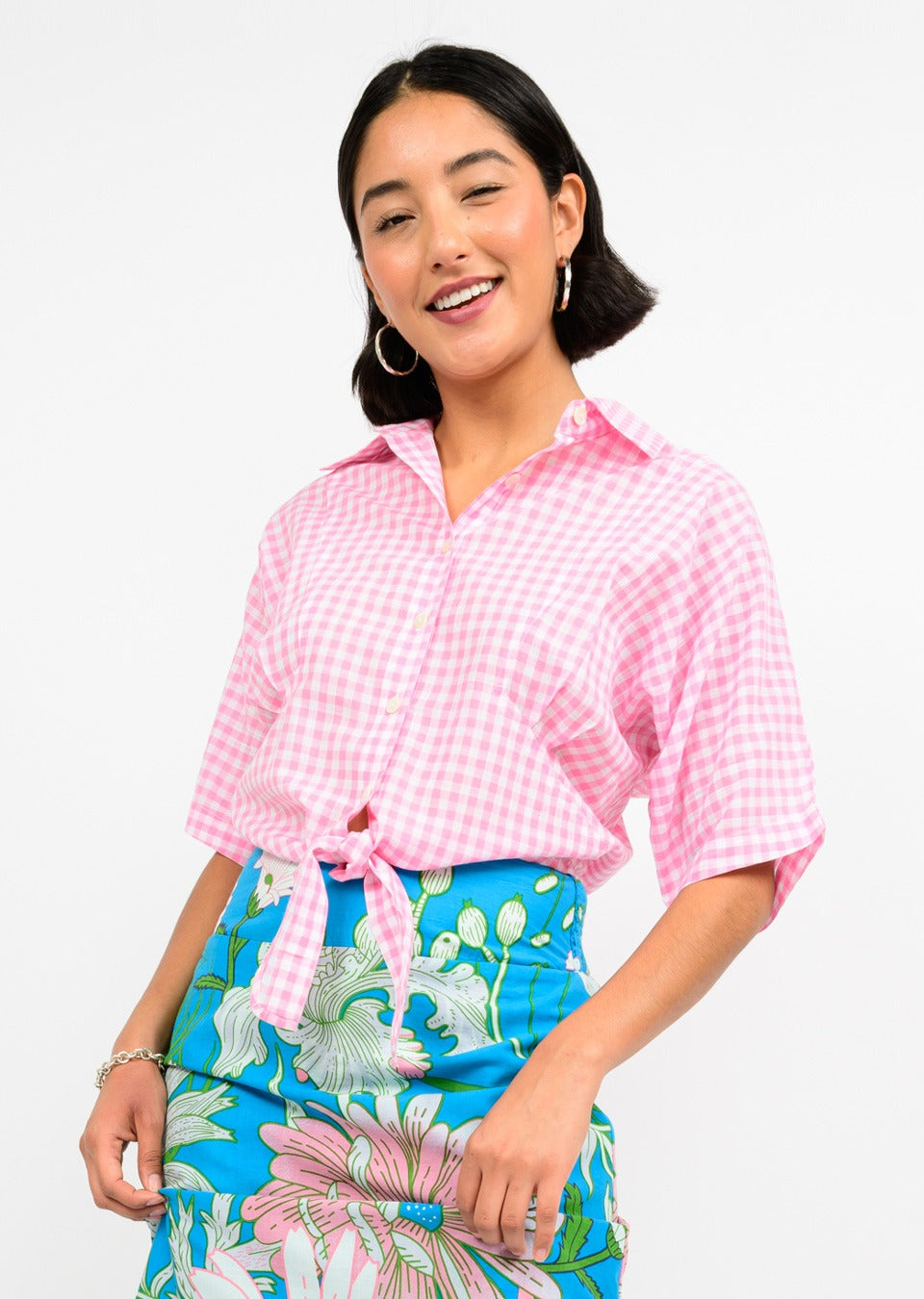 Gigham Tie Top – Twisted Sisters!