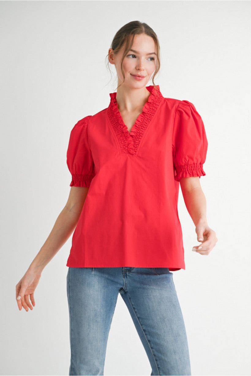 Dailey Poplin Top