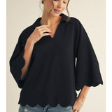 Stella Scalloped Top