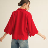 Stella Scalloped Top