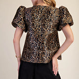 Terri Leopard Blouse
