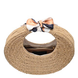 Straw Circle Purse w/ Scarf