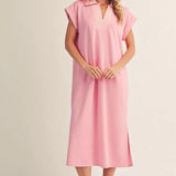 Drop Shoulder Midi Dress