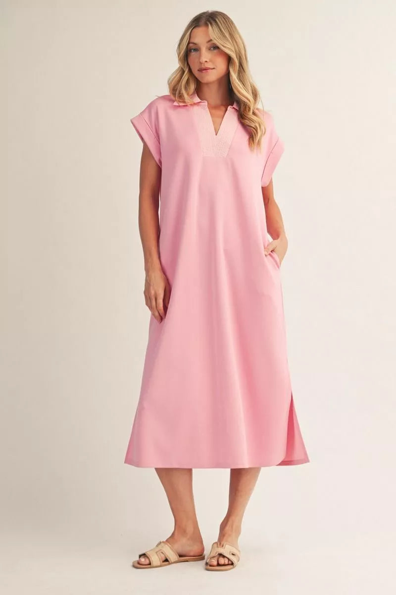 Drop Shoulder Midi Dress