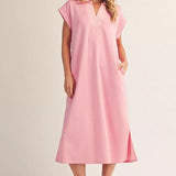 Drop Shoulder Midi Dress