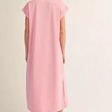 Drop Shoulder Midi Dress