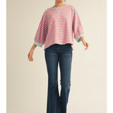 V-Notched Stripped Top