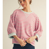V-Notched Stripped Top