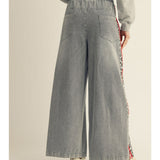 Denim Leopard Pants
