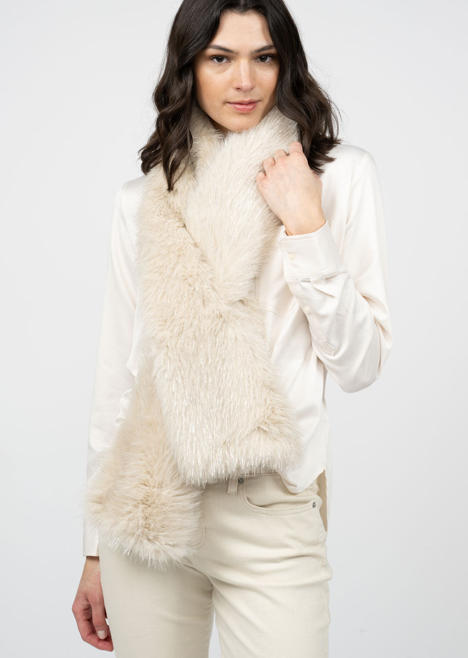 Sparkle Faux Fur Scarf