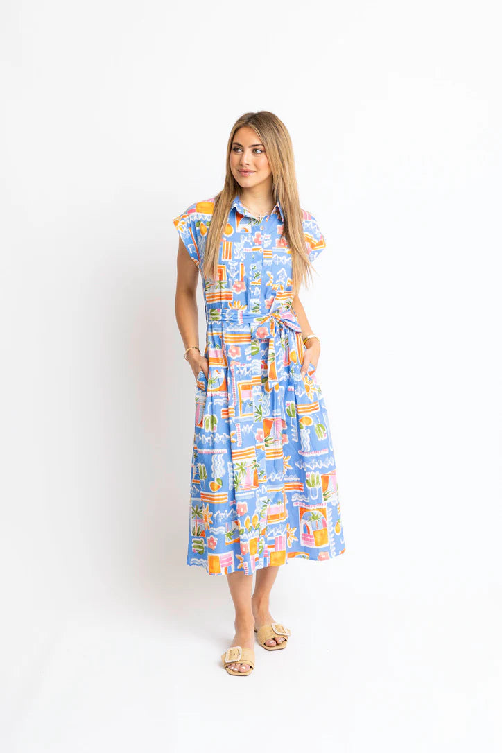 Santorini Pocket Shirt Dress