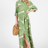 Palm Print Dress