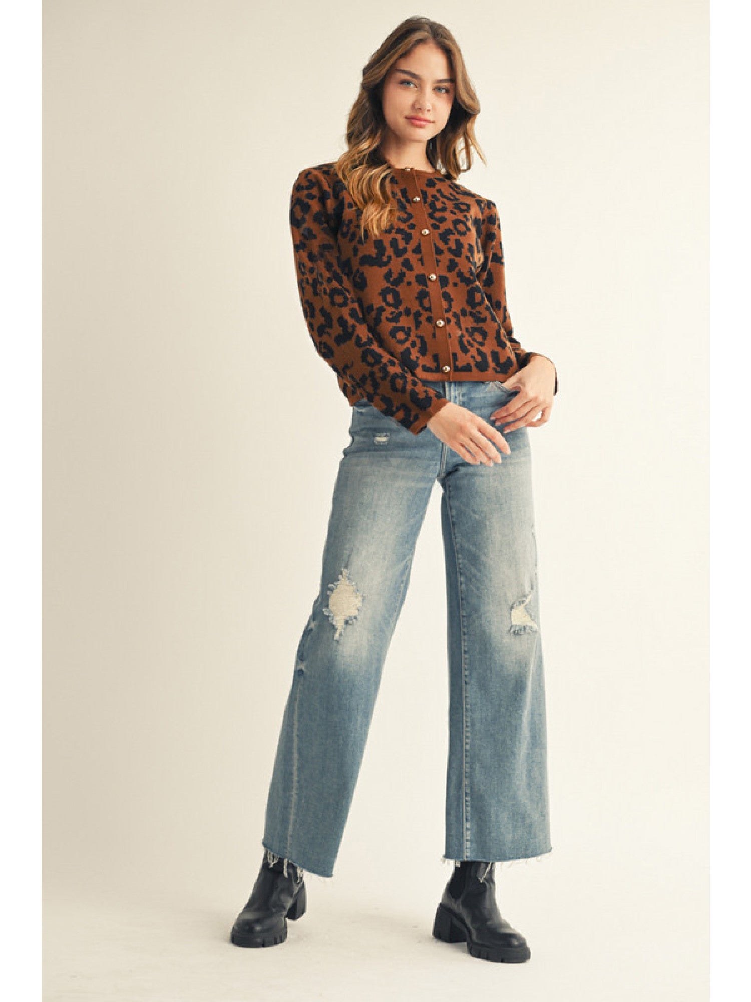 Leopard Print Cardigan