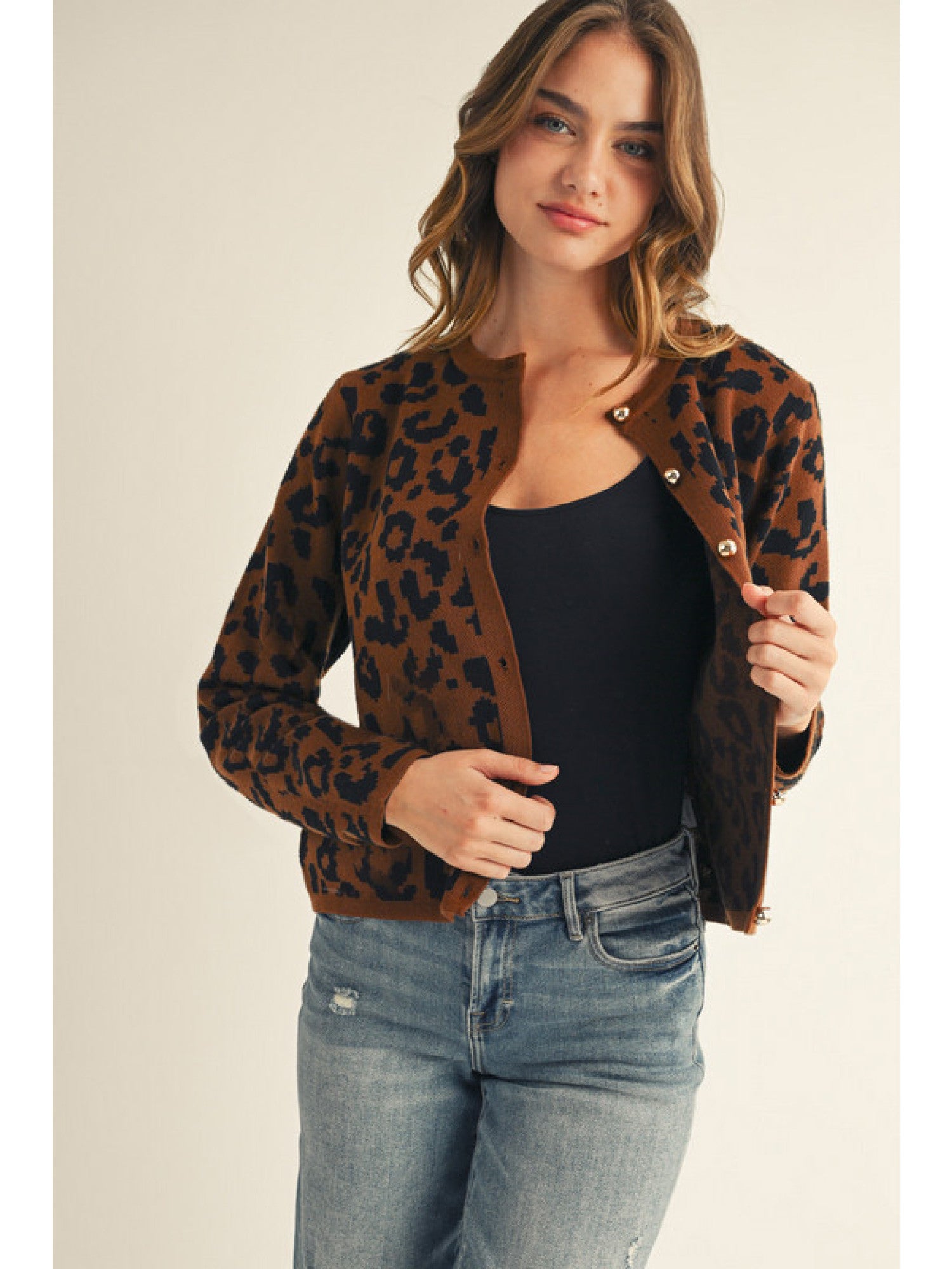 Leopard Print Cardigan