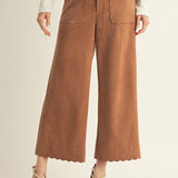 Scallop Suede Pants