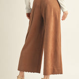 Scallop Suede Pants