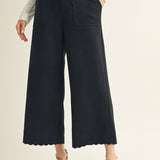 Scallop Suede Pants