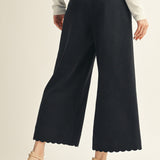 Scallop Suede Pants