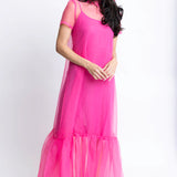 Organza Bow Maxi Dress