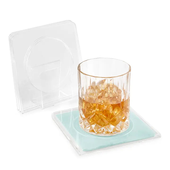 Single Fold Cocktail Napkin Coasterw/Stand