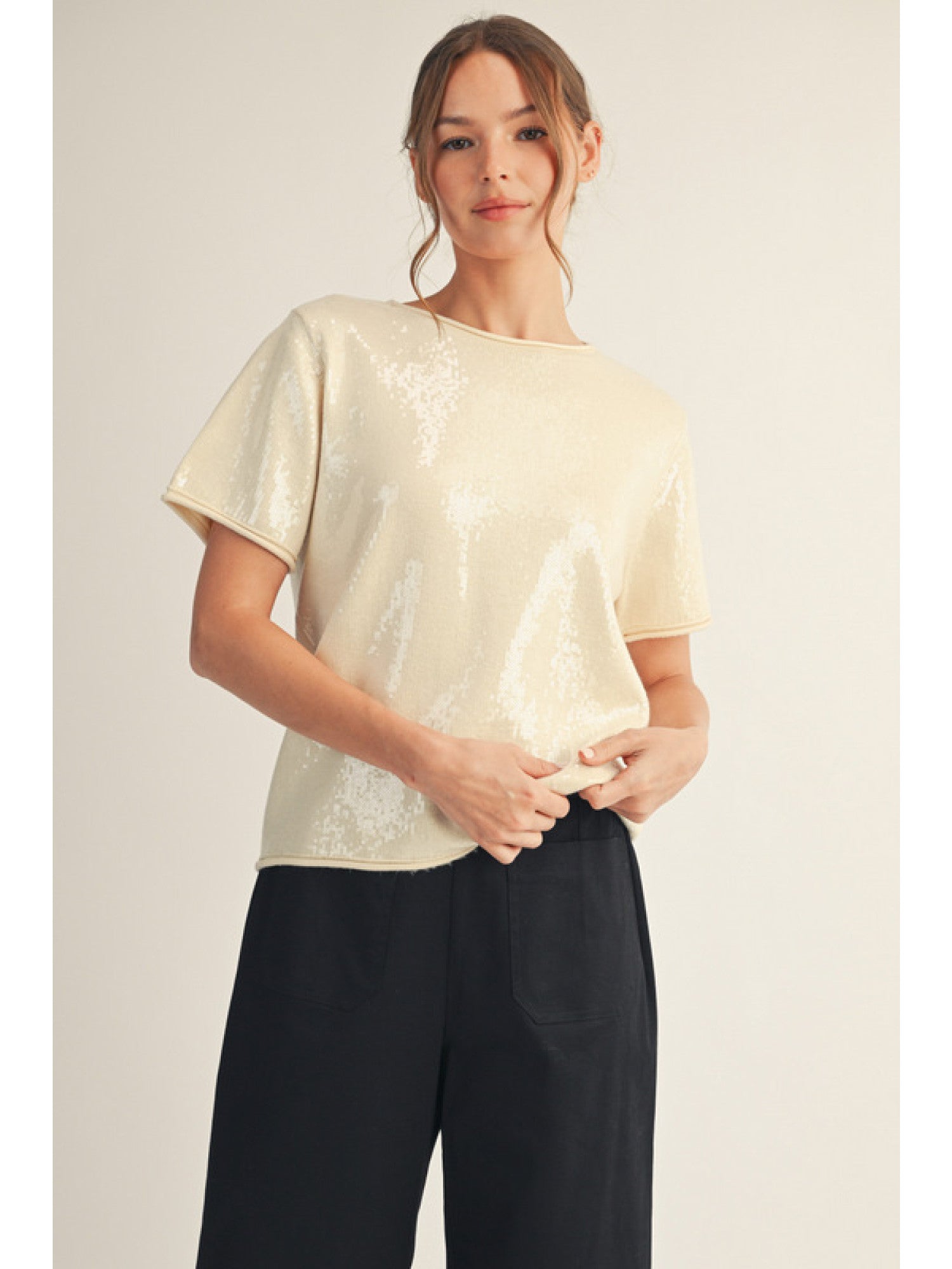 Sequin Sweater Top