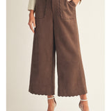Scallop Suede Pants