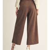 Scallop Suede Pants