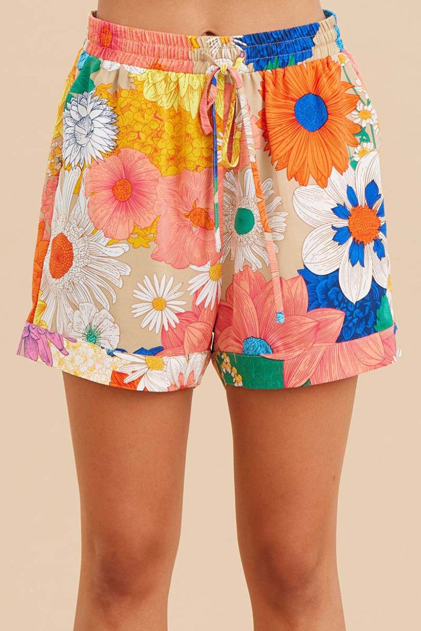 Flower Print Shorts