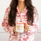 Santa Toile Flannel PJ Set