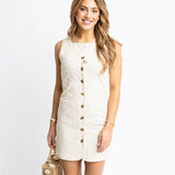 Eyelit Button Shift Dress
