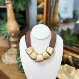 Flat Bead Mesh Necklace