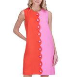 Scallop Contrast Dress