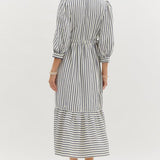 Puff Sleeve w/ RicRac Maxi Dress