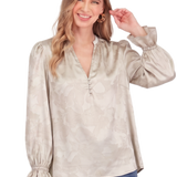 Mary Split Neck Blouse