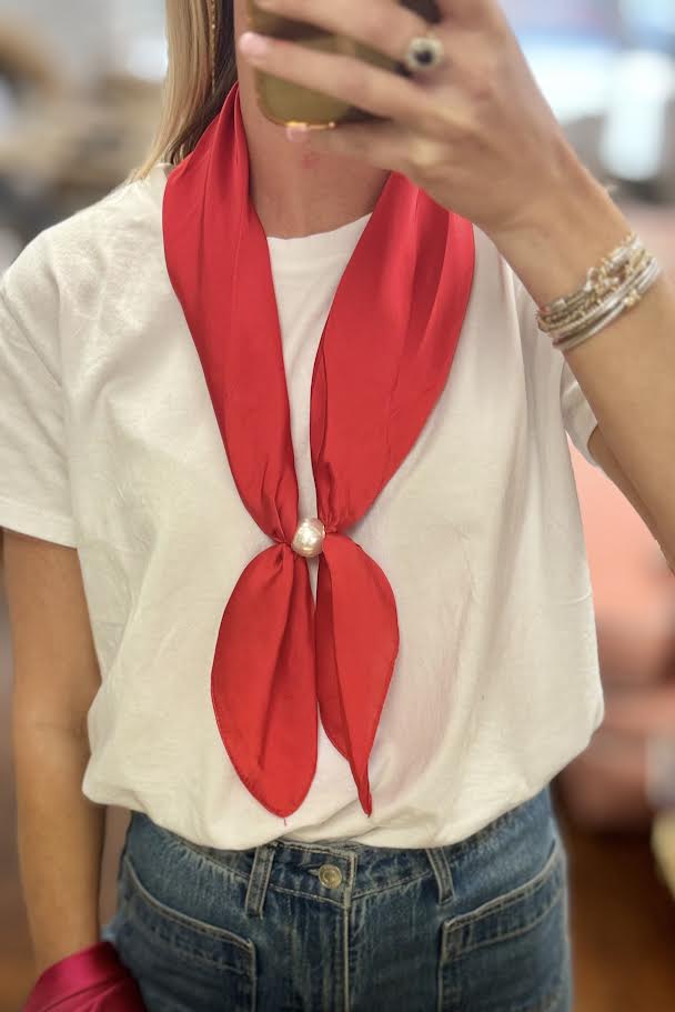 Long Magnetic Pearl Scarf