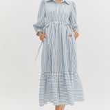 Puff Sleeve w/ RicRac Maxi Dress