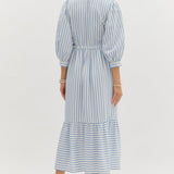 Puff Sleeve w/ RicRac Maxi Dress