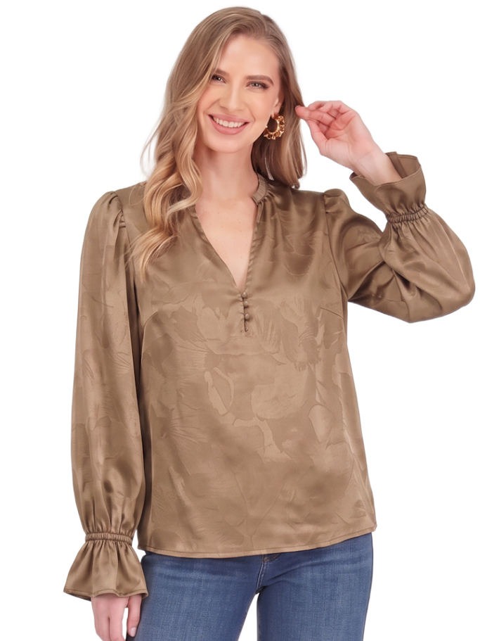 Mary Split Neck Blouse