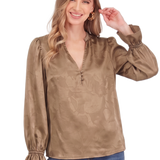Mary Split Neck Blouse