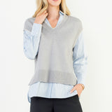 Mixed Media Knit Top
