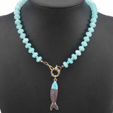 Beaded Fish Necklace