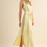 Lemon Sleeveless Maxi Dress