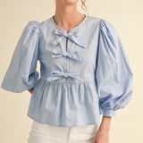 Peplum Bow Top