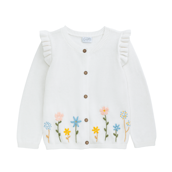 Ivory Floral Cardigan