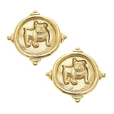 Bulldog Intaglio Post Earrings