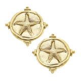 Susan Shaw Starfish Intaglio Earrings