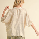 Shimmering Collared Top