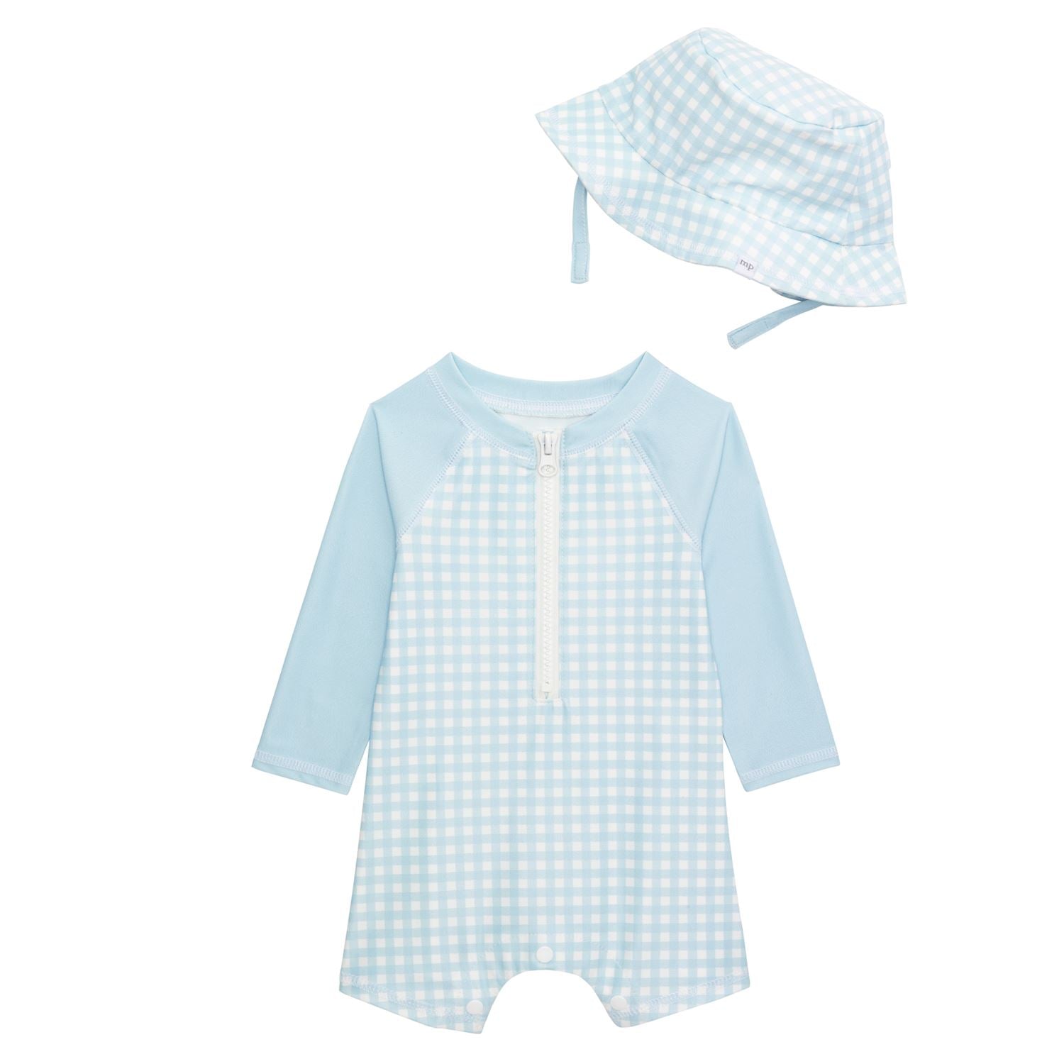 Gingham Rash-guard Sunsuit