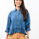 Laura Ruffled Denim Jacket